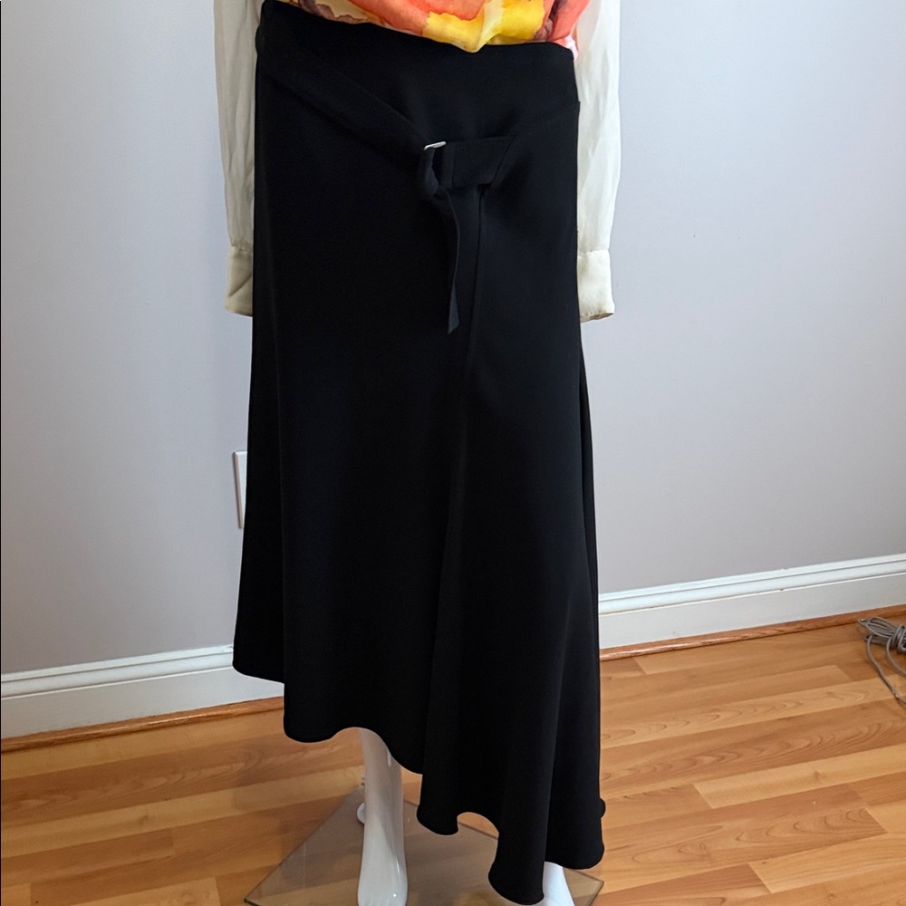 Peserico Asymmetrical Black Skirt Size 44IT
